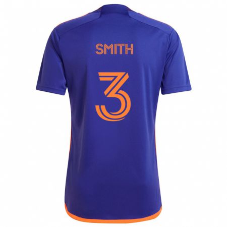 Kandiny Enfant Maillot Brad Smith #3 Violet Orange Tenues Extérieur 2024/25 T-Shirt