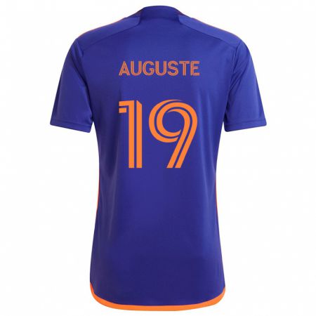 Kandiny Enfant Maillot Charles Auguste #19 Violet Orange Tenues Extérieur 2024/25 T-Shirt