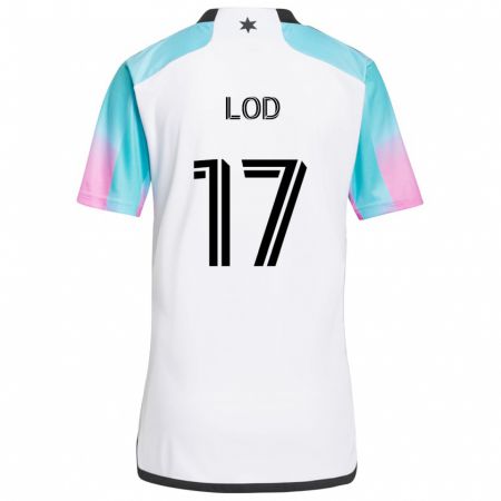 Kandiny Enfant Maillot Robin Lod #17 Blanc Bleu Noir Tenues Extérieur 2024/25 T-Shirt