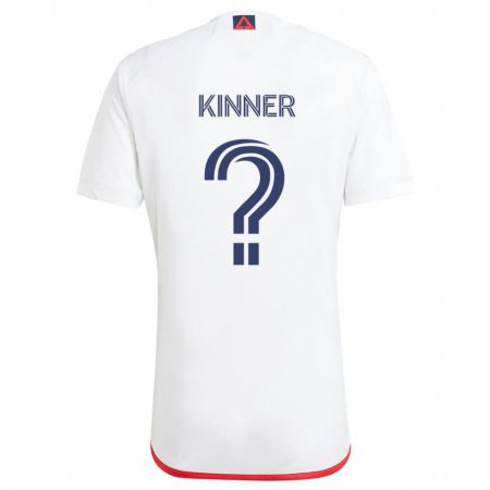 Kandiny Enfant Maillot Sage Kinner #0 Blanc Rouge Tenues Extérieur 2024/25 T-Shirt