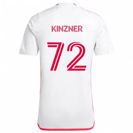 Kandiny Enfant Maillot Eric Kinzner #72 Blanc Rouge Tenues Extérieur 2024/25 T-Shirt