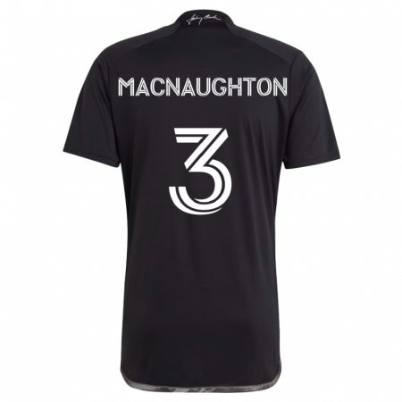 Kandiny Enfant Maillot Lukas Macnaughton #3 Noir Tenues Extérieur 2024/25 T-Shirt