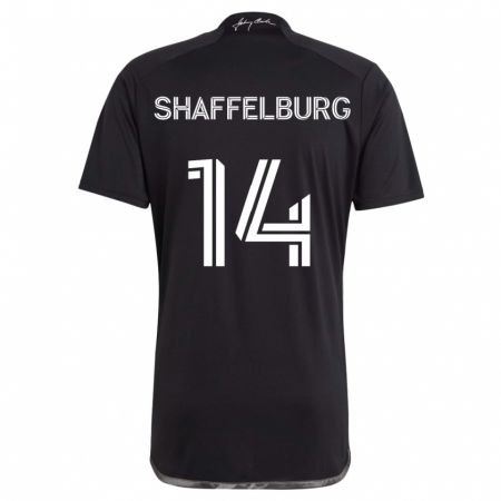 Kandiny Enfant Maillot Jacob Shaffelburg #14 Noir Tenues Extérieur 2024/25 T-Shirt