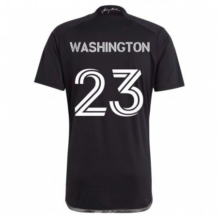 Kandiny Enfant Maillot Taylor Washington #23 Noir Tenues Extérieur 2024/25 T-Shirt