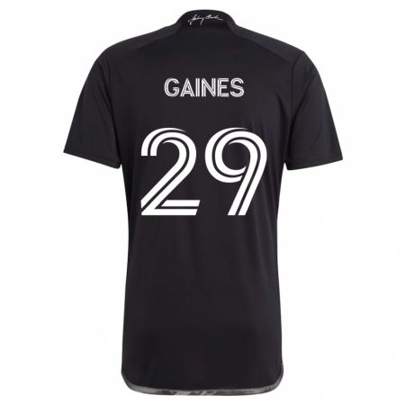 Kandiny Enfant Maillot Julian Gaines #29 Noir Tenues Extérieur 2024/25 T-Shirt