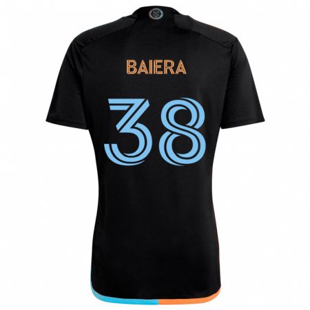 Kandiny Enfant Maillot Drew Baiera #38 Noir Orange Bleu Tenues Extérieur 2024/25 T-Shirt