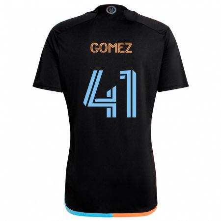 Kandiny Enfant Maillot Julián Gómez #41 Noir Orange Bleu Tenues Extérieur 2024/25 T-Shirt