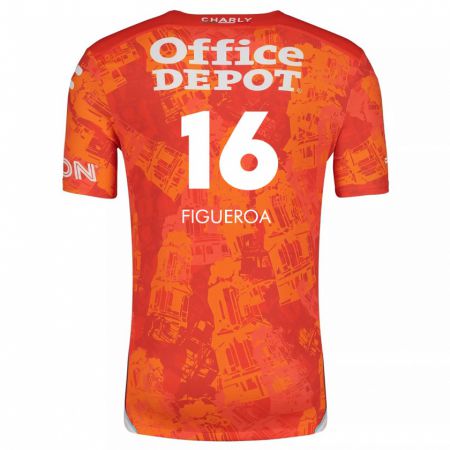 Kandiny Enfant Maillot Antonio Figueroa #16 Orange White Tenues Extérieur 2024/25 T-Shirt