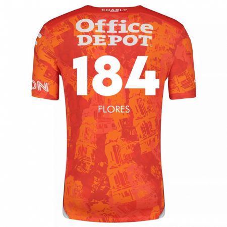 Kandiny Enfant Maillot Jason Flores #184 Orange White Tenues Extérieur 2024/25 T-Shirt