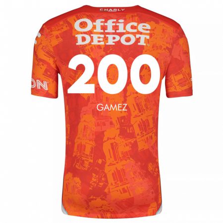 Kandiny Enfant Maillot Sergio Gámez #200 Orange White Tenues Extérieur 2024/25 T-Shirt