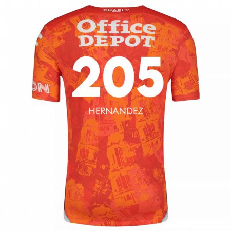 Kandiny Enfant Maillot Sergio Hernández #205 Orange White Tenues Extérieur 2024/25 T-Shirt