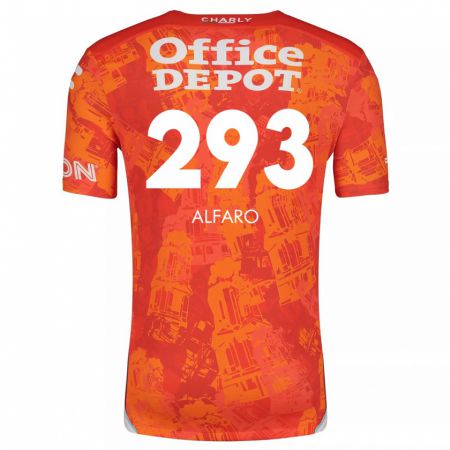 Kandiny Enfant Maillot Cristóbal Alfaro #293 Orange White Tenues Extérieur 2024/25 T-Shirt