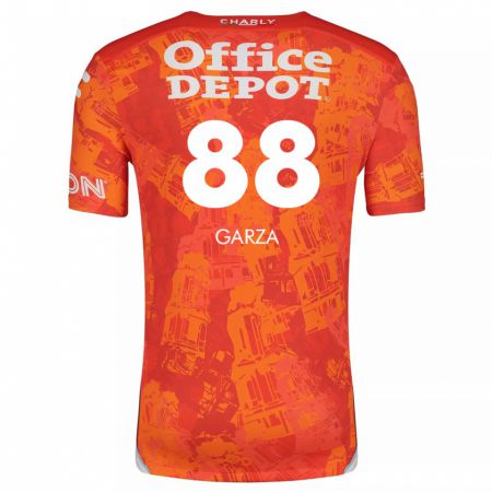 Kandiny Enfant Maillot Adrián Garza #88 Orange White Tenues Extérieur 2024/25 T-Shirt