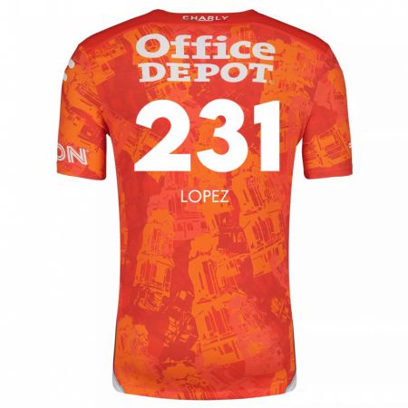 Kandiny Enfant Maillot Víctor López #231 Orange White Tenues Extérieur 2024/25 T-Shirt