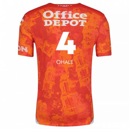 Kandiny Enfant Maillot Osinachi Ohale #4 Orange White Tenues Extérieur 2024/25 T-Shirt