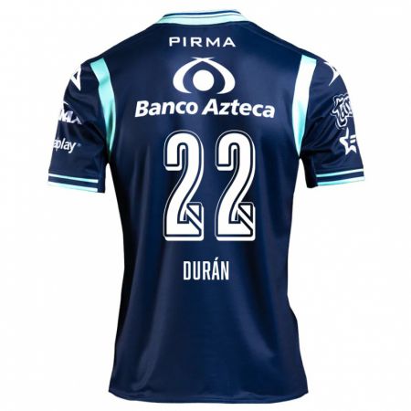 Kandiny Enfant Maillot Rafael Durán #22 Bleu Marine Tenues Extérieur 2024/25 T-Shirt