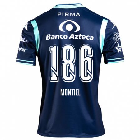 Kandiny Enfant Maillot Santiago Montiel #186 Bleu Marine Tenues Extérieur 2024/25 T-Shirt