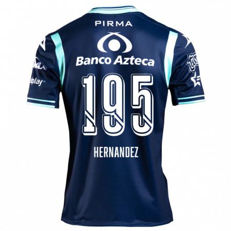 Kandiny Enfant Maillot Daniel Hernández #195 Bleu Marine Tenues Extérieur 2024/25 T-Shirt