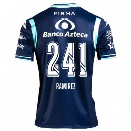 Kandiny Enfant Maillot Eduardo Ramírez #241 Bleu Marine Tenues Extérieur 2024/25 T-Shirt