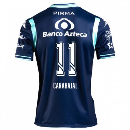 Kandiny Enfant Maillot Gabriel Carabajal #11 Bleu Marine Tenues Extérieur 2024/25 T-Shirt