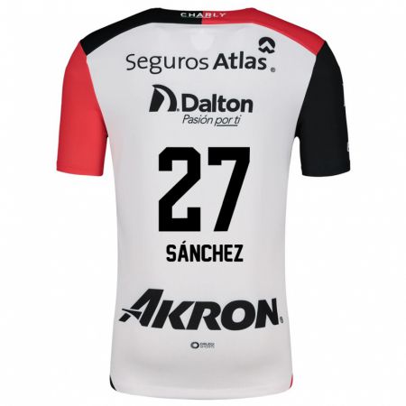 Kandiny Enfant Maillot Antonio Sánchez #27 Blanc Rouge Noir Tenues Extérieur 2024/25 T-Shirt