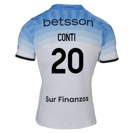 Kandiny Enfant Maillot Germán Conti #20 Blanc Bleu Noir Tenues Extérieur 2024/25 T-Shirt