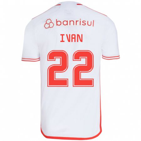 Kandiny Enfant Maillot Ivan #22 Blanc Rouge Tenues Extérieur 2024/25 T-Shirt