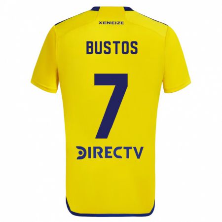 Kandiny Enfant Maillot Tomás Bustos #7 Jaune Bleu Tenues Extérieur 2024/25 T-Shirt