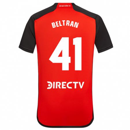 Kandiny Enfant Maillot Santiago Beltrán #41 Rouge Noir Blanc Tenues Extérieur 2024/25 T-Shirt