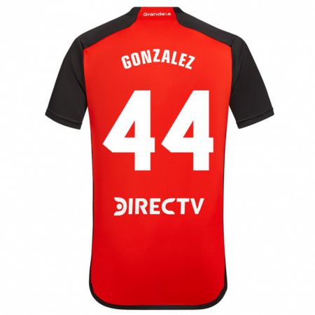 Kandiny Enfant Maillot Alexis González #44 Rouge Noir Blanc Tenues Extérieur 2024/25 T-Shirt