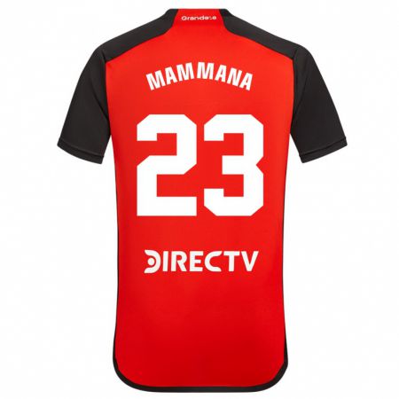 Kandiny Enfant Maillot Emanuel Mammana #23 Rouge Noir Blanc Tenues Extérieur 2024/25 T-Shirt