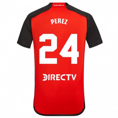 Kandiny Enfant Maillot Enzo Pérez #24 Rouge Noir Blanc Tenues Extérieur 2024/25 T-Shirt