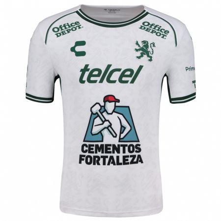 Kandiny Enfant Maillot Daniel Morales #195 Blanc Vert Tenues Extérieur 2024/25 T-Shirt