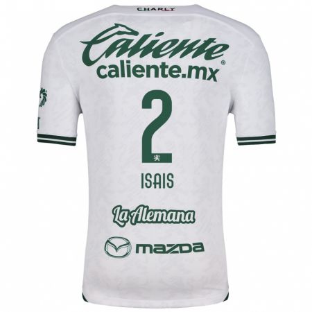 Kandiny Enfant Maillot Mauricio Isaís #2 Blanc Vert Tenues Extérieur 2024/25 T-Shirt