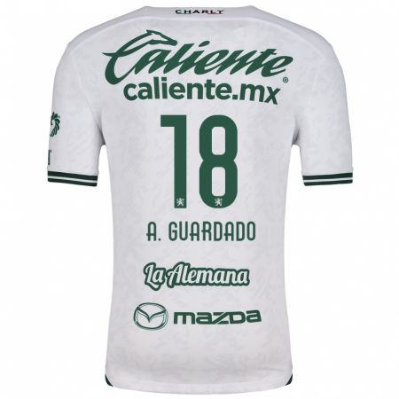 Kandiny Enfant Maillot Andrés Guardado #18 Blanc Vert Tenues Extérieur 2024/25 T-Shirt