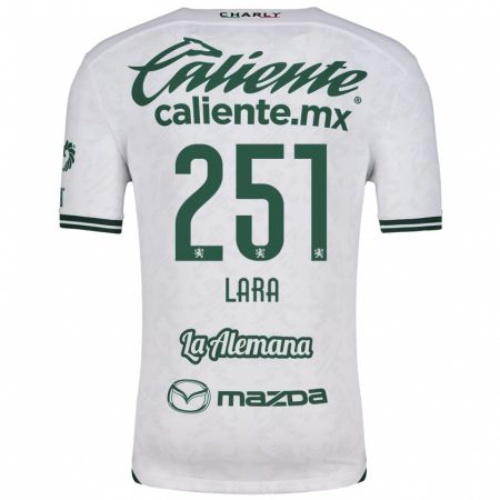 Kandiny Enfant Maillot Tristán Lara #251 Blanc Vert Tenues Extérieur 2024/25 T-Shirt