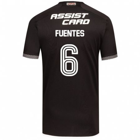 Kandiny Enfant Maillot César Fuentes #6 Noir Blanc Tenues Extérieur 2024/25 T-Shirt