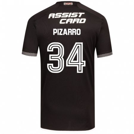 Kandiny Enfant Maillot Vicente Pizarro #34 Noir Blanc Tenues Extérieur 2024/25 T-Shirt