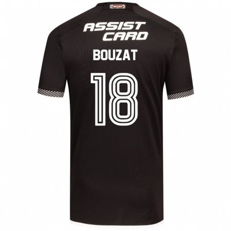 Kandiny Enfant Maillot Agustín Bouzat #18 Noir Blanc Tenues Extérieur 2024/25 T-Shirt