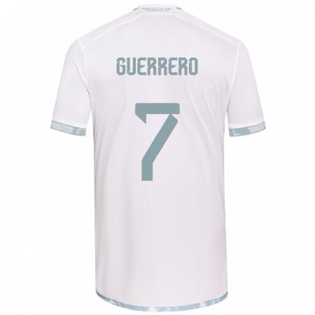 Kandiny Enfant Maillot Maximiliano Guerrero #7 Blanc Gris Tenues Extérieur 2024/25 T-Shirt