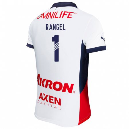 Kandiny Enfant Maillot Raúl Rangel #1 Blanc Rouge Bleu Tenues Extérieur 2024/25 T-Shirt