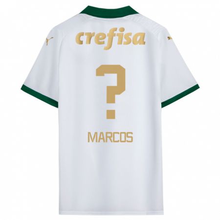 Kandiny Enfant Maillot Antônio Marcos #0 Blanc Vert Tenues Extérieur 2024/25 T-Shirt