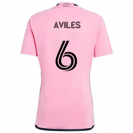 Kandiny Homme Maillot Tomás Avilés #6 Rose Tenues Domicile 2024/25 T-Shirt