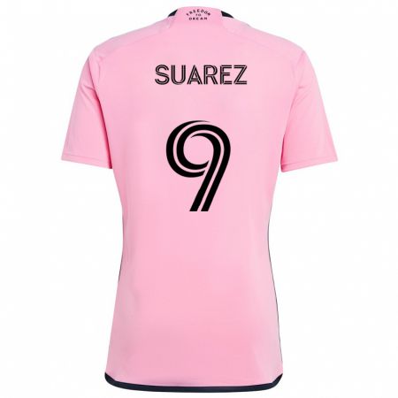 Kandiny Homme Maillot Luis Suárez #9 Rose Tenues Domicile 2024/25 T-Shirt