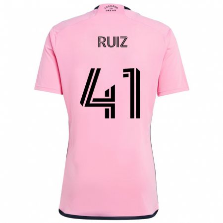 Kandiny Homme Maillot David Ruíz #41 Rose Tenues Domicile 2024/25 T-Shirt