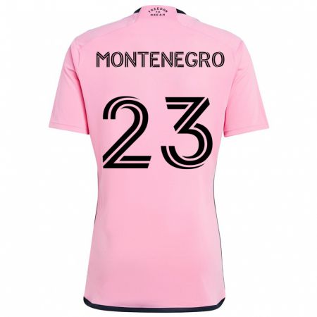 Kandiny Homme Maillot Ricardo Montenegro #23 Rose Tenues Domicile 2024/25 T-Shirt