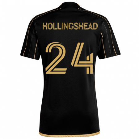 Kandiny Homme Maillot Ryan Hollingshead #24 Or Noir Tenues Domicile 2024/25 T-Shirt