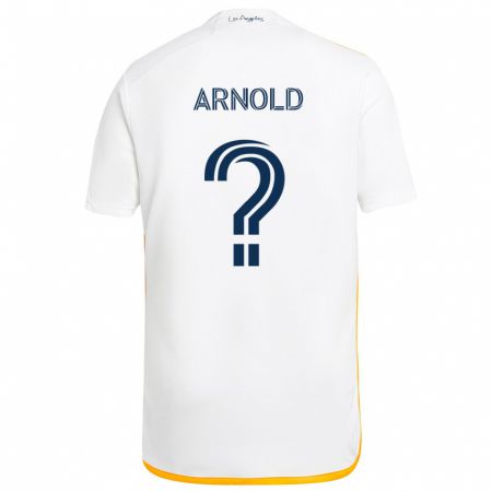 Kandiny Homme Maillot Gabriel Arnold #0 Blanc Jaune Tenues Domicile 2024/25 T-Shirt