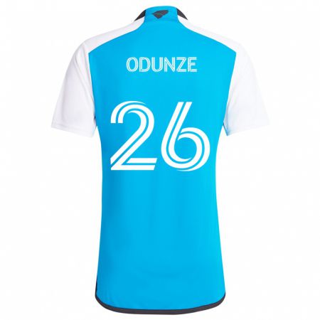 Kandiny Homme Maillot Chituru Odunze #26 Bleu Blanc Tenues Domicile 2024/25 T-Shirt