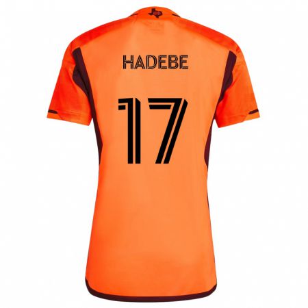 Kandiny Homme Maillot Teenage Hadebe #17 Orange Noir Tenues Domicile 2024/25 T-Shirt